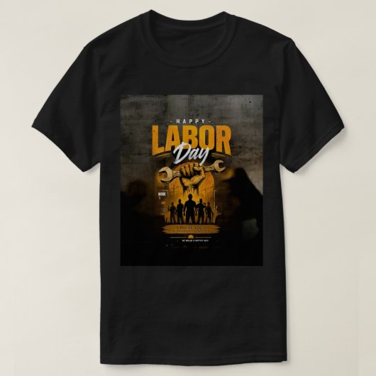 労働者の日 - すべての労働者が大切 Tシャツ (デザイン正面)