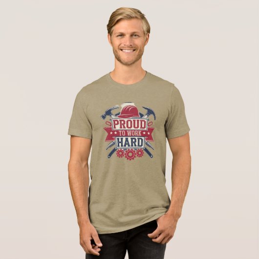 労働者の日 トライブレンドTシャツ (正面全面)