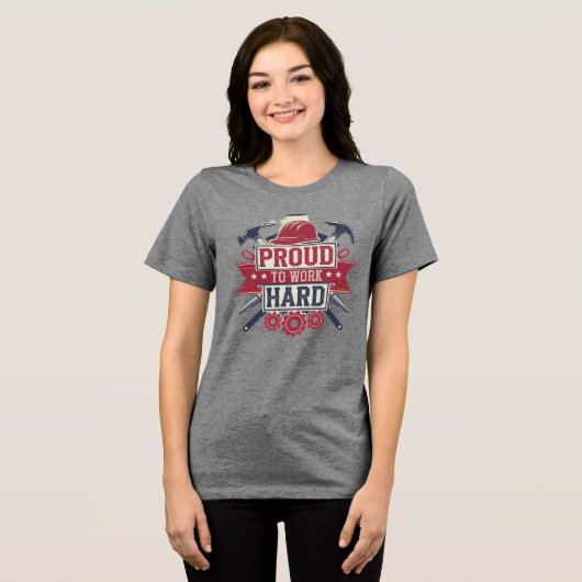 労働者の日 トライブレンドTシャツ (正面全面)