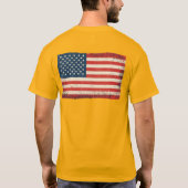 労働者の日 名誉と力 USAフラグTシャツ Tシャツ (裏面)