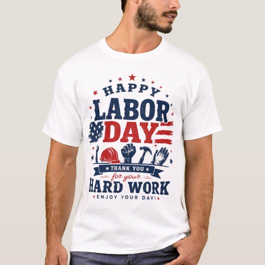 労働者の日 感謝の気持ちを込めて Tシャツ (正面)