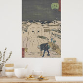 労働者の食事を盗む犬 ポスター (キッチン)