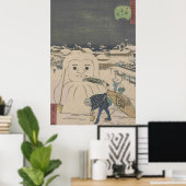 労働者の食事を盗む犬 ポスター (ホームオフィス)