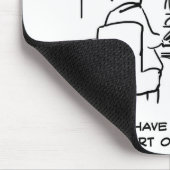 労働者は彼が今オフィス家族の一員であると言った マウスパッド (コーナー)