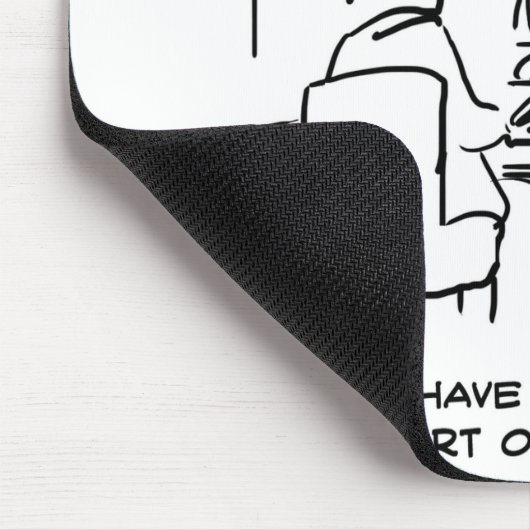 労働者は彼が今オフィス家族の一員であると言った マウスパッド (コーナー)