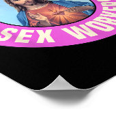 労働者を愛するイエス・キリスト教信仰の花 ポスター (角)