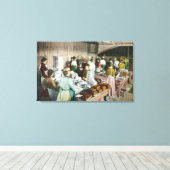 労働者パッキンググッズ,フレスノ, CA キャンバスプリント (インサイチュ (ウッドフロア))