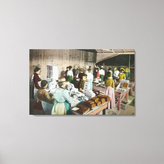 労働者パッキンググッズ,フレスノ, CA キャンバスプリント (正面)