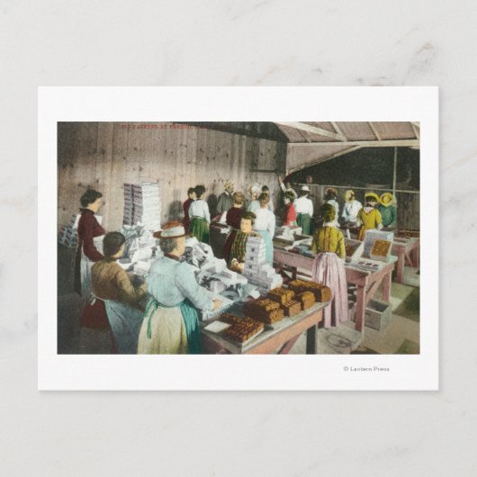 労働者パッキンググッズ,フレスノ, CA ポストカード (正面)