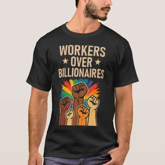 労働者優位 活動家のプライド 団結しよう Tシャツ (正面)