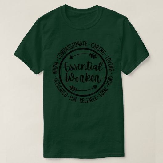 労働者生活の最前線での従業員の評価 Tシャツ (デザイン正面)