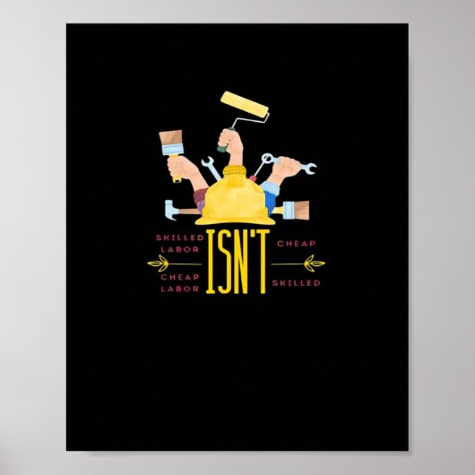 労働芸術デザインクラシック – 熟練労働者はCheではない ポスター (正面)