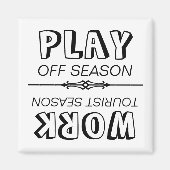 労働観光客遊期 マグネット (正面)