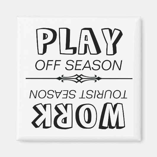 労働観光客遊期 マグネット (正面)