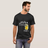 労働週末予報ビール飲みアルコール Tシャツ (正面フル)
