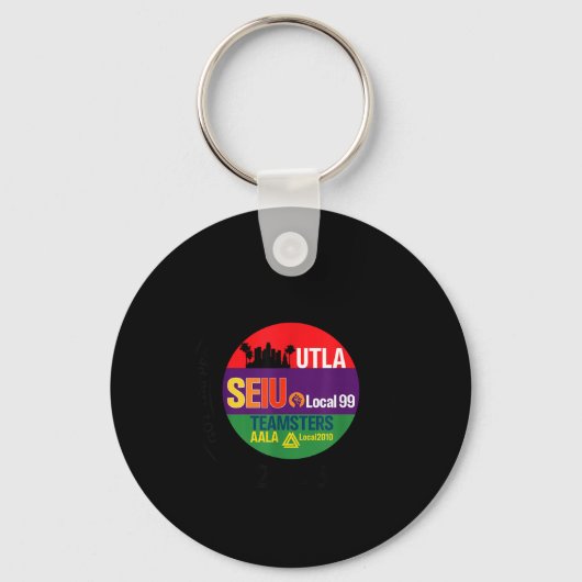 労働運動 UTLA SEIU AALA 人民の力 女性 キーホルダー (正面)
