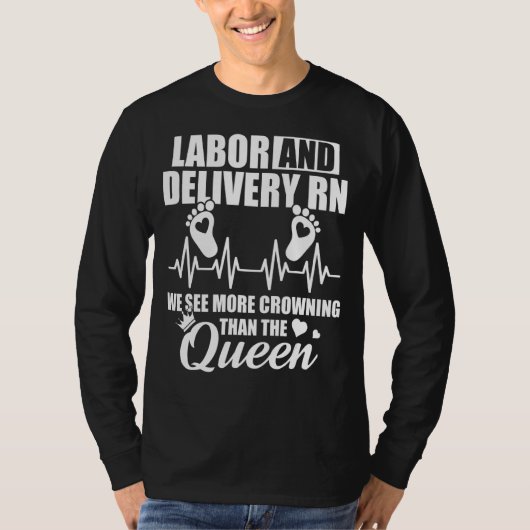 労務ナースクラウニングL D看護Rn 4 Tシャツ (正面)