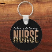 労務ナースチータヒョウ柄 キーホルダー (正面)