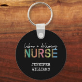 労務ナースチータヒョウ柄 キーホルダー (正面)