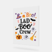 労務ナースハロウィンカボチャ幽霊A アクリルサイン (傾斜)