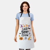 労務ナースハロウィンカボチャ幽霊A エプロン (着用した状態)