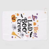 労務ナースハロウィンカボチャ幽霊A ゴルフタオル (横)