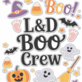 労務ナースハロウィンカボチャ幽霊A シール (正面)