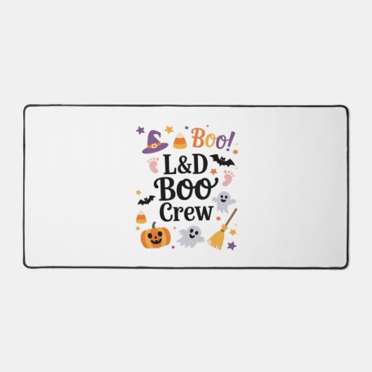 労務ナースハロウィンカボチャ幽霊A デスクマット (正面)