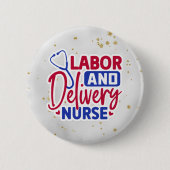 労務ナース |グレー |スパークル 缶バッジ (正面)