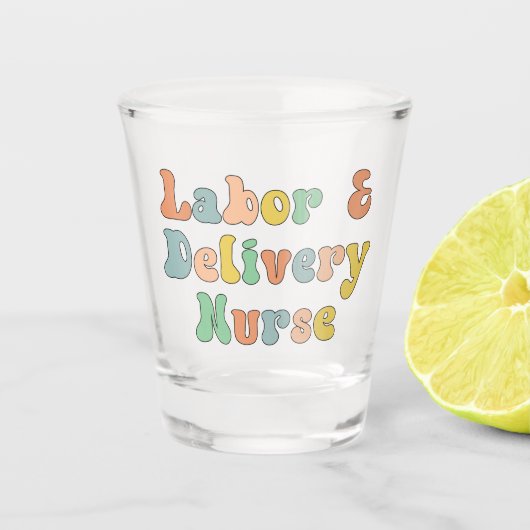 労務ナースGroovyレトロ ショットグラス (正面)