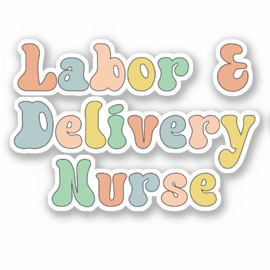 労務ナースGroovyレトロ シール (正面)