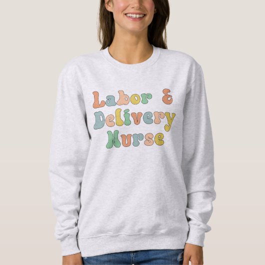 労務ナースGroovyレトロ スウェットシャツ (正面)