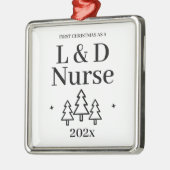 労務ナースL&D初めてのクリスマス メタルオーナメント (左)