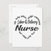 労務/配信ナースハートワードクラウド シーズンポストカード (正面/裏面)