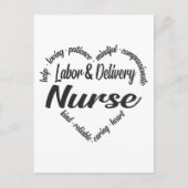 労務/配信ナースハートワードクラウド シーズンポストカード (正面)