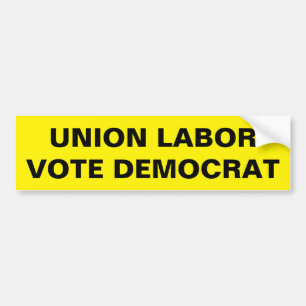 労組労働票民主党 バンパーステッカー