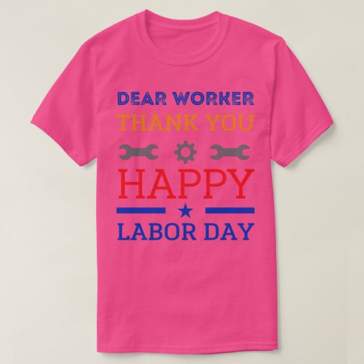 労親愛働者 Tシャツ (デザイン正面)