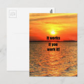 効果があるのはあなたが努力した時 ポストカード (正面/裏面)