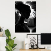 効果エレガントのあるポスぼやけラ・バレリーナ ポスター (ホームオフィス)