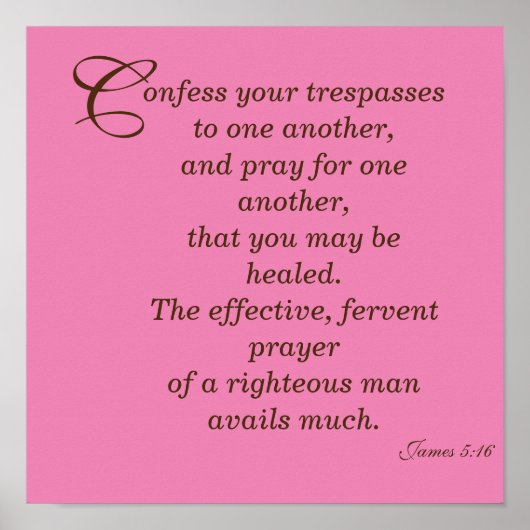 効果的で熱心な祈りの言葉 ポスター (正面)