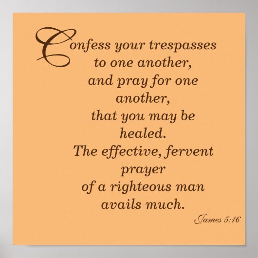 効果的で熱烈な祈りの言葉ポスター ポスター (正面)