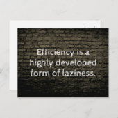 効率ジョーク ポストカード (正面/裏面)