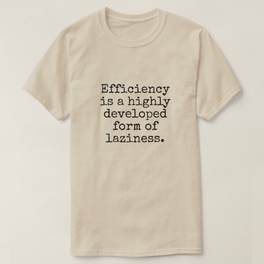 効率ジョーク Tシャツ (デザイン正面)