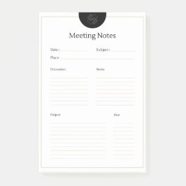 効率的な会議ノートテンプレート ポストイット