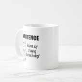 勃起不全 - ノーと言う自然のサイン 気持ちを傷つけずに コーヒーマグカップ (正面左)