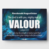 勇士の強者の審判6:12 感動的 フォトプラーク (正面)