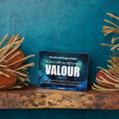 勇士の強者の審判6:12 感動的 フォトプラーク (側面)