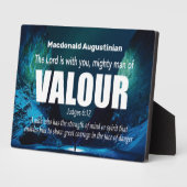 勇士の強者の審判6:12 感動的 フォトプラーク (側面)