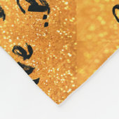 勇敢が-金ゴールドあって下さい フリースブランケット (角)