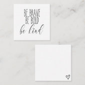 勇敢であはっきりしたれ、ハートの名刺に優しい スクエア名刺 (正面/裏面)